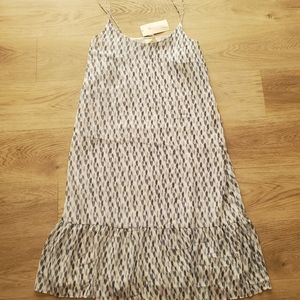 Two By Vince Camuto Navy Print Midi/ Spaghetti Dress Size L